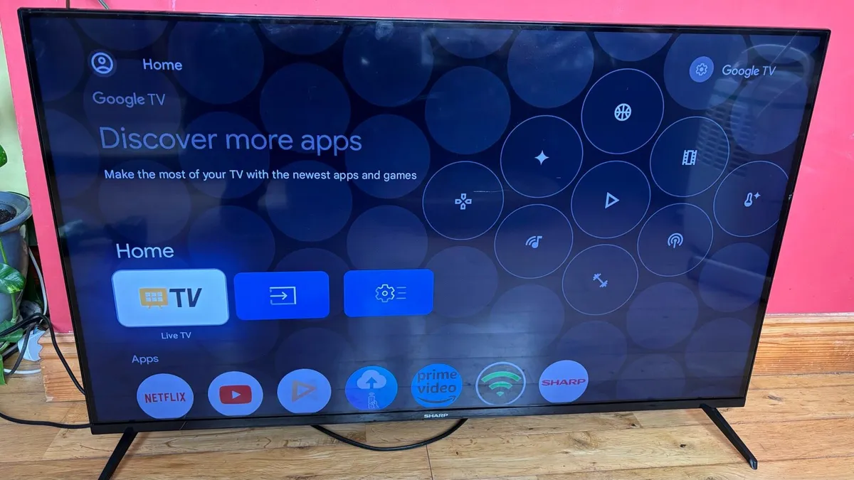 43” Sharp 4K Smart frameless Google TV - Image 2