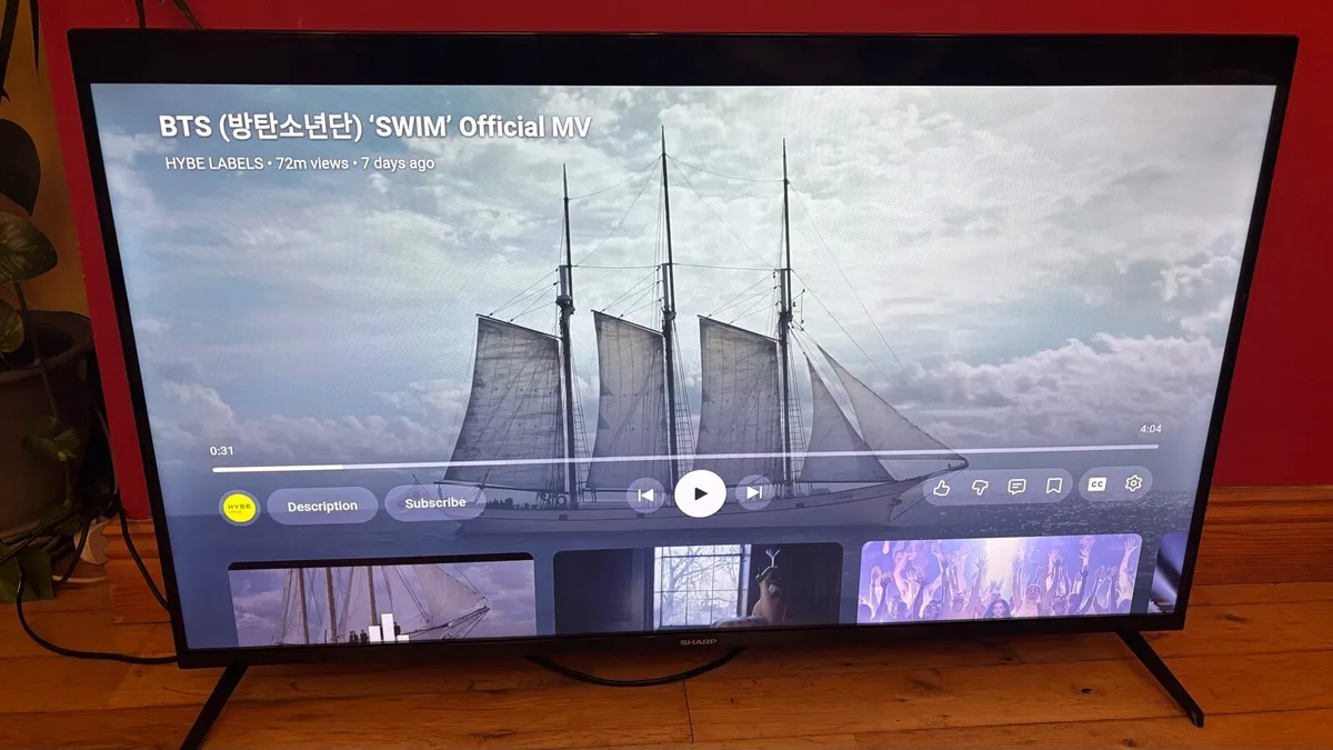 43” Sharp 4K Smart frameless Google TV - Image 3