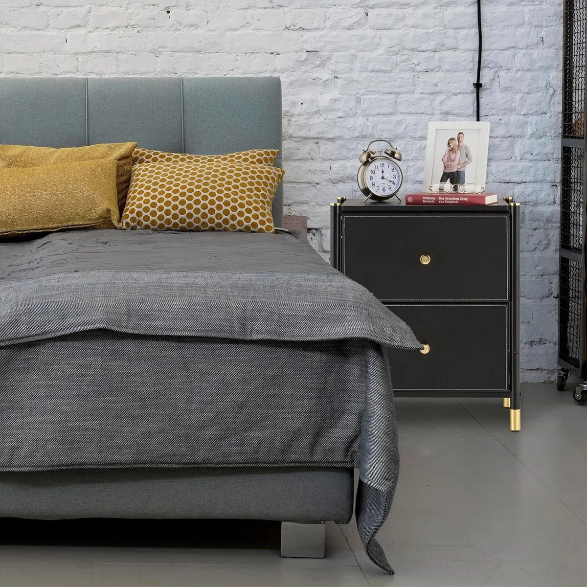 Side Cabinet 2 Drawers HxWxD: 55.5 x 46 33 cm - Image 4