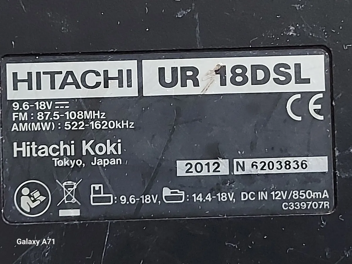 Hitachi UR18DSL 9.6-18V Site Radio - Image 4