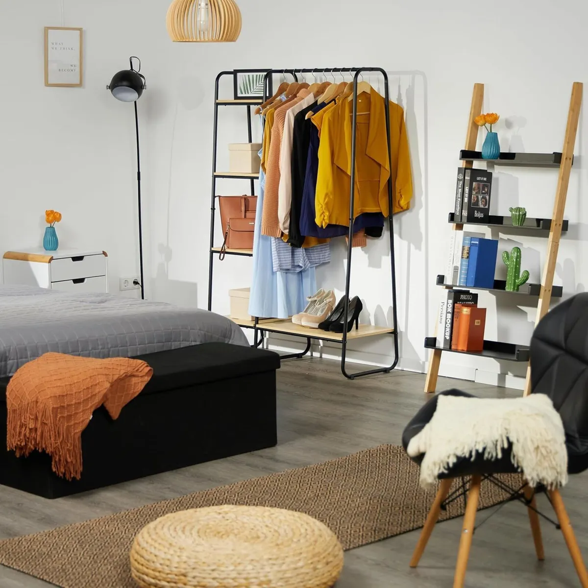 Clothes Rack with Shelves 150 x 100 41 cm Rail - Image 2