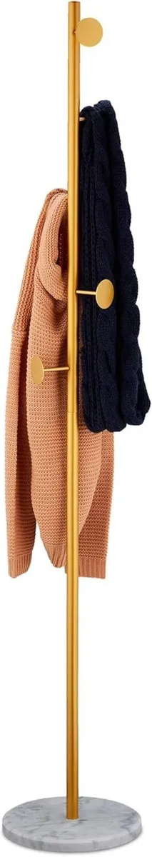 Marble Coat Stand Standing 5 Hooks Rack H 172 x D - Image 1