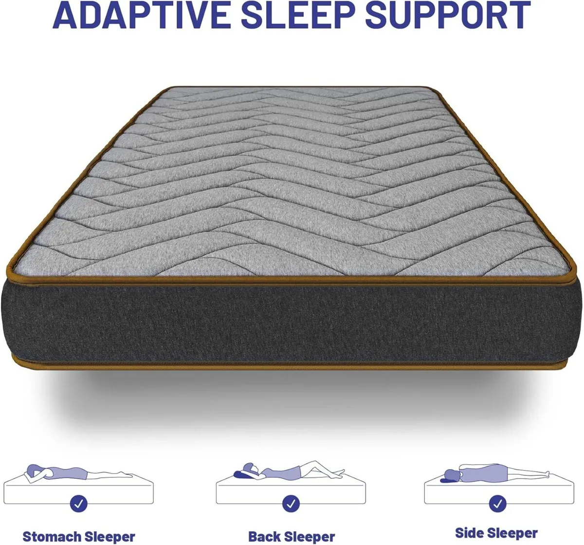 3ft Single Mattress Memory Foam 6 Inch Deep Plush - Image 3