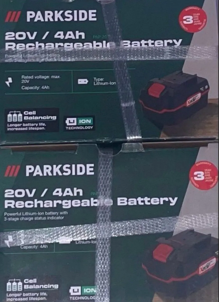 2X Parkside 20V 4Ah Rechargeable Battery Brand New