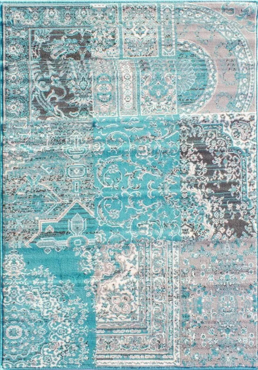 Teal Blue Traditional Moroccan Living Room Area - Image 2