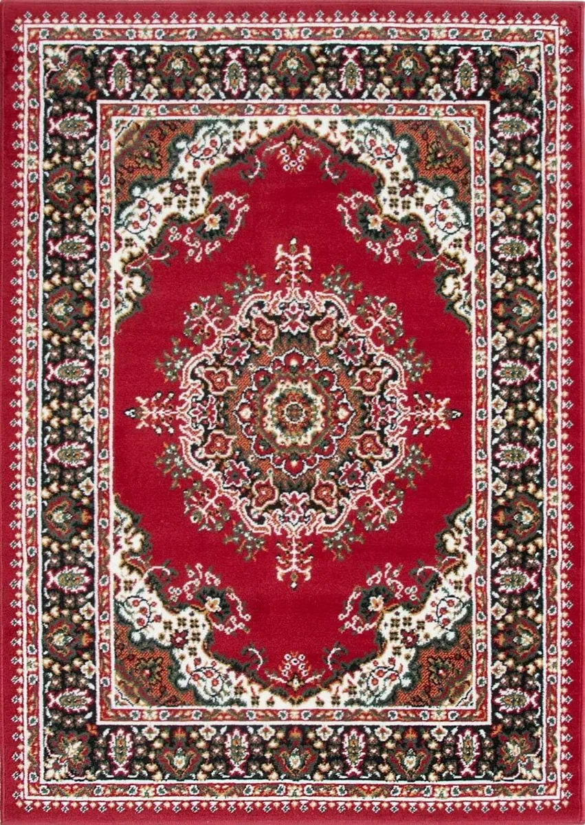 Traditional Classic Red Brown Cream Rug Moroccan - Image 2