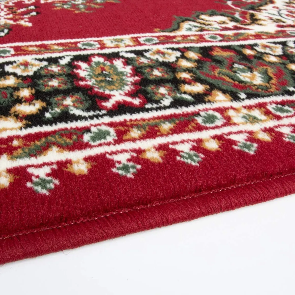 Traditional Classic Red Brown Cream Rug Moroccan - Image 4