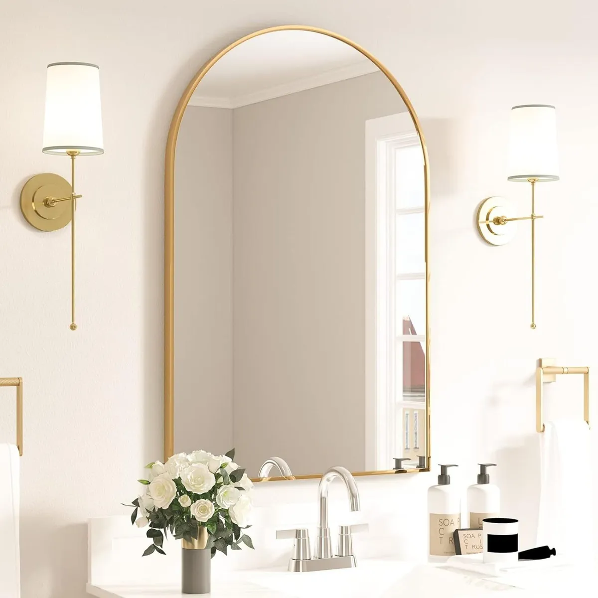 Arched Mirror 50x75cm Bathroom Vanity Mirrors - Image 1