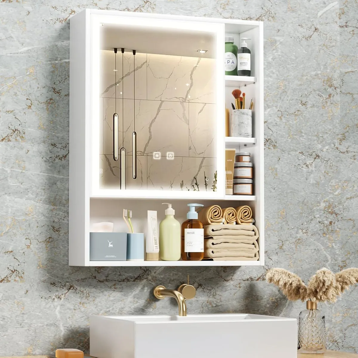 Bathroom Mirror Cabinets Wall Mounted (Medium - Image 1