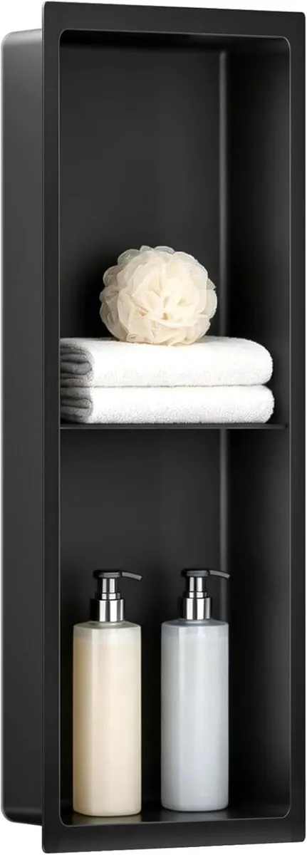 Stainless Steel Shower Niche Double-Layer Wall - Image 1