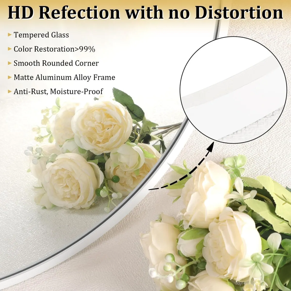 Irregular Wall Mirror Large Bathroom Mirrors - Image 3