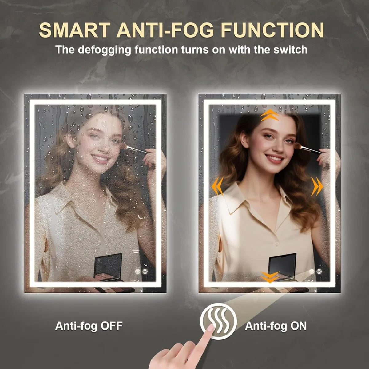 Bathroom Mirror with LED Lights 500x700mm - Image 4