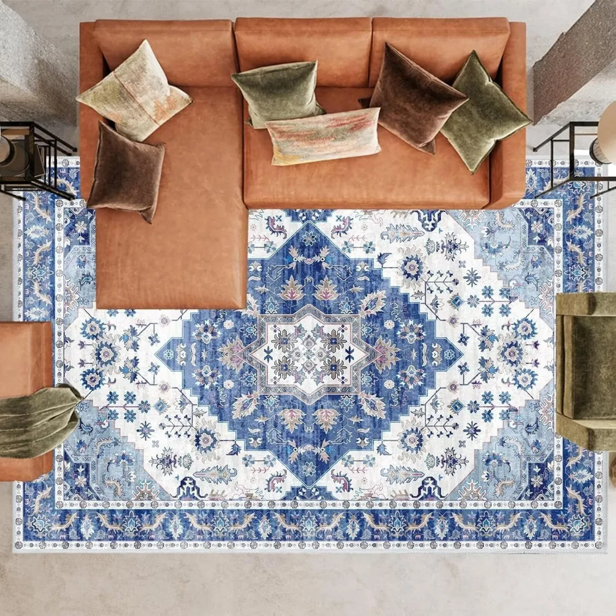 Vintage Washable Rugs for Living Room - Classic