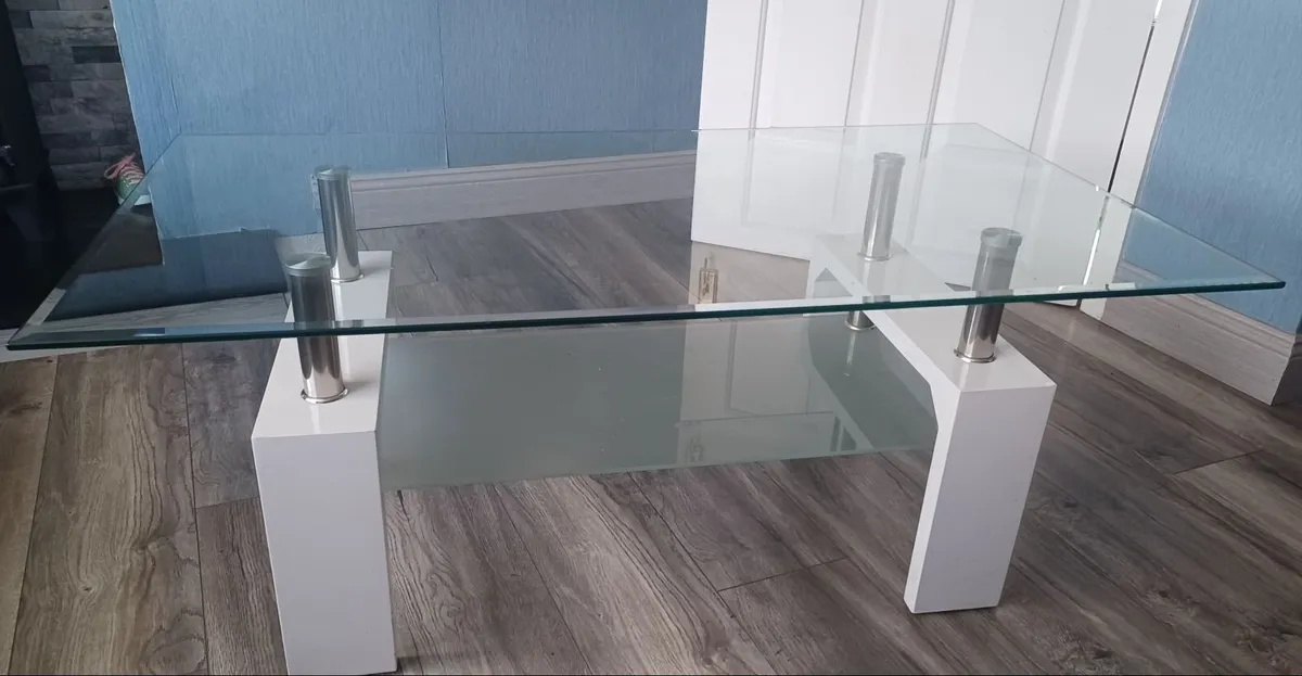 Glass coffee table