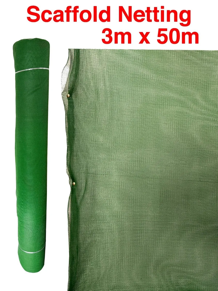 Scaffold Debris Netting 3m x 50m Green