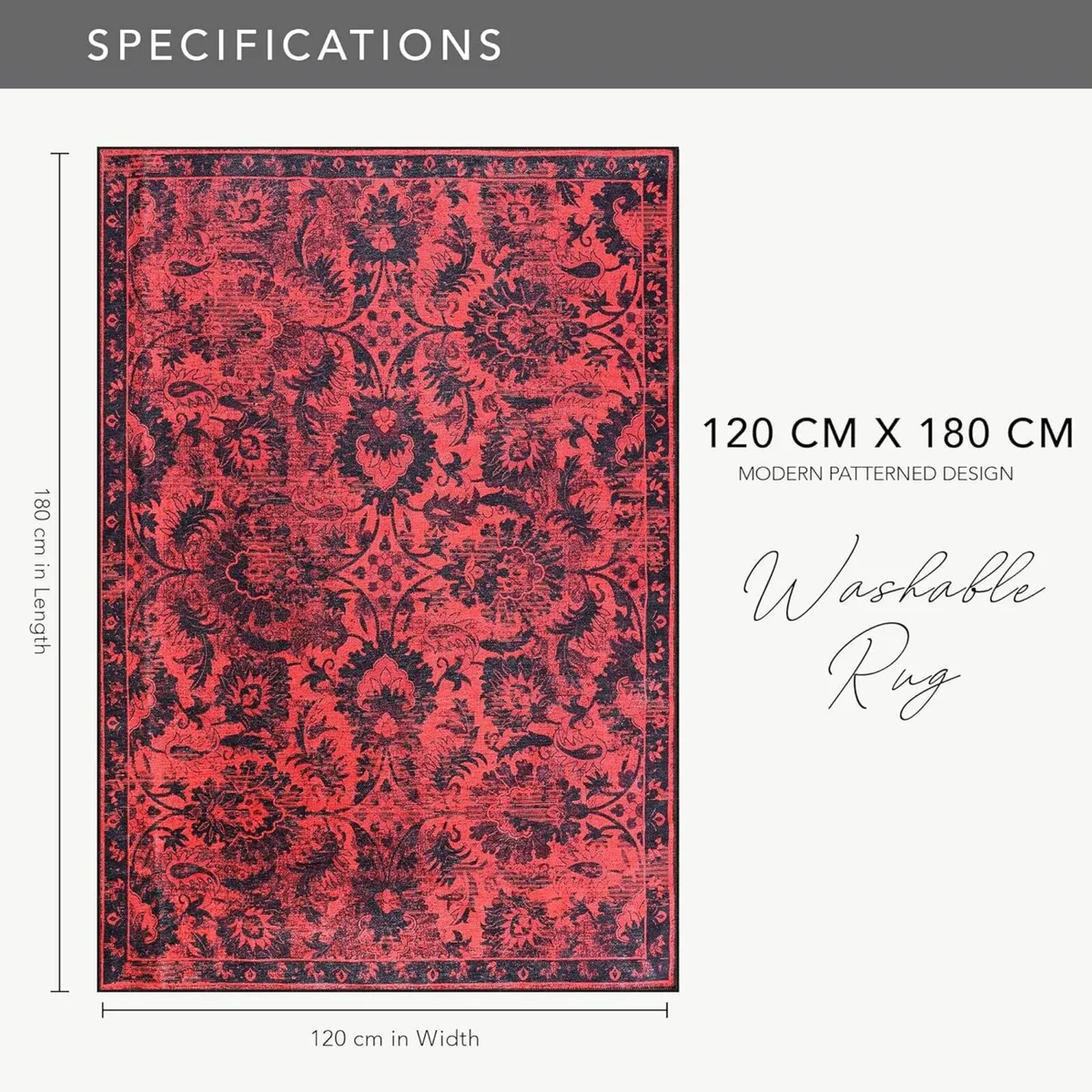 Rugs for Living Room - Washable Rug Area Non-Slip - Image 3