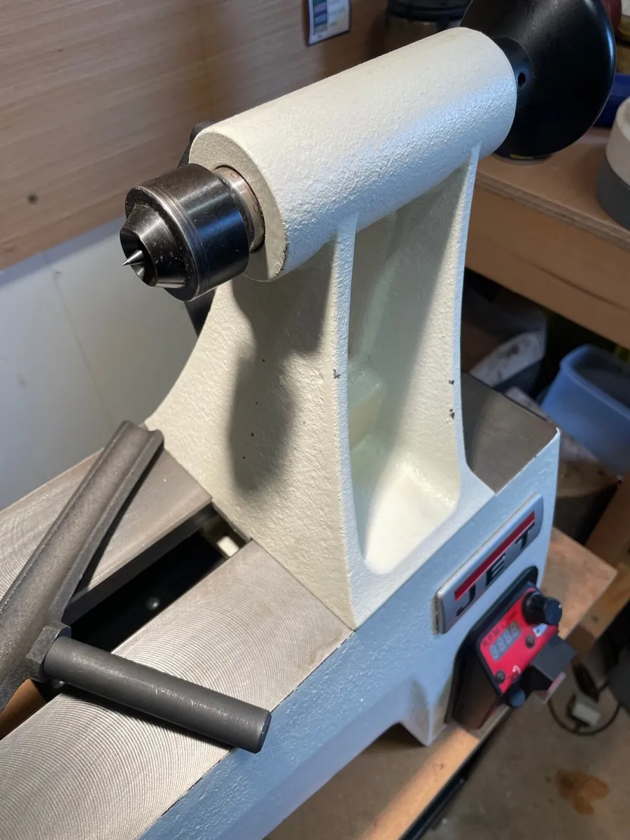 Wood lathe and stand - Image 1