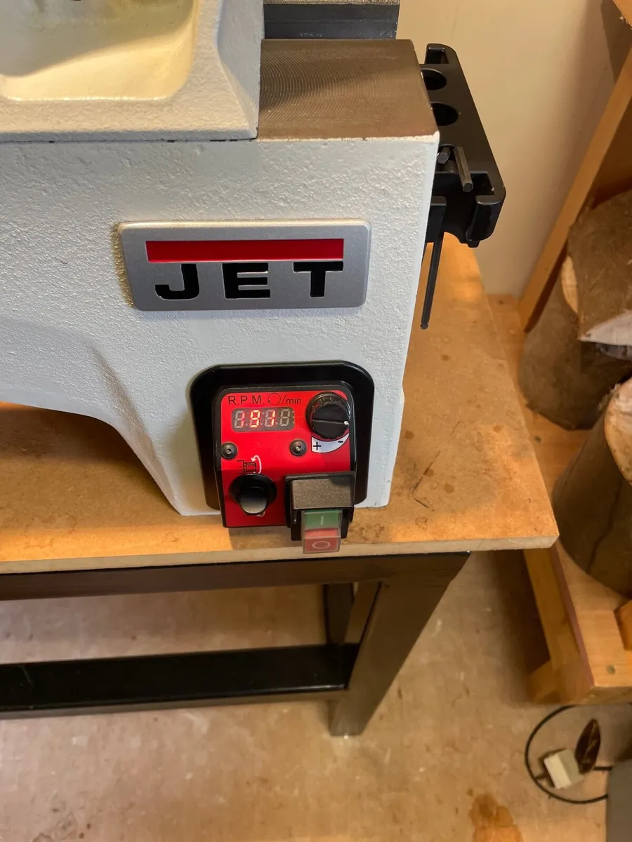 Wood lathe and stand - Image 2