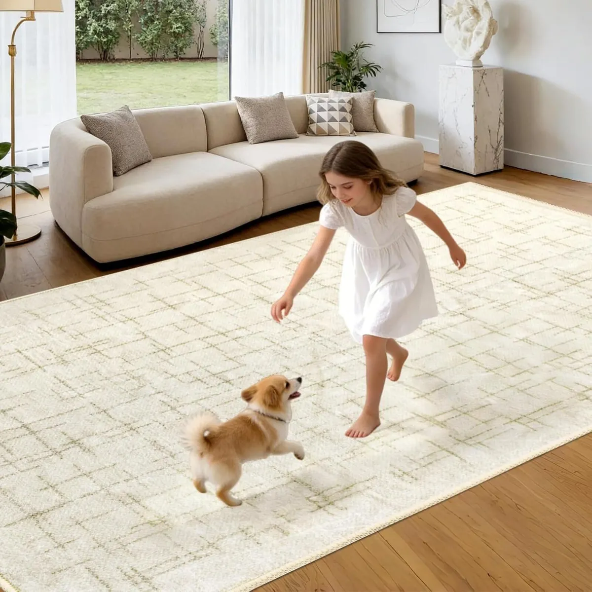 Extra Large Area Rug for Living Room Cream - Image 2