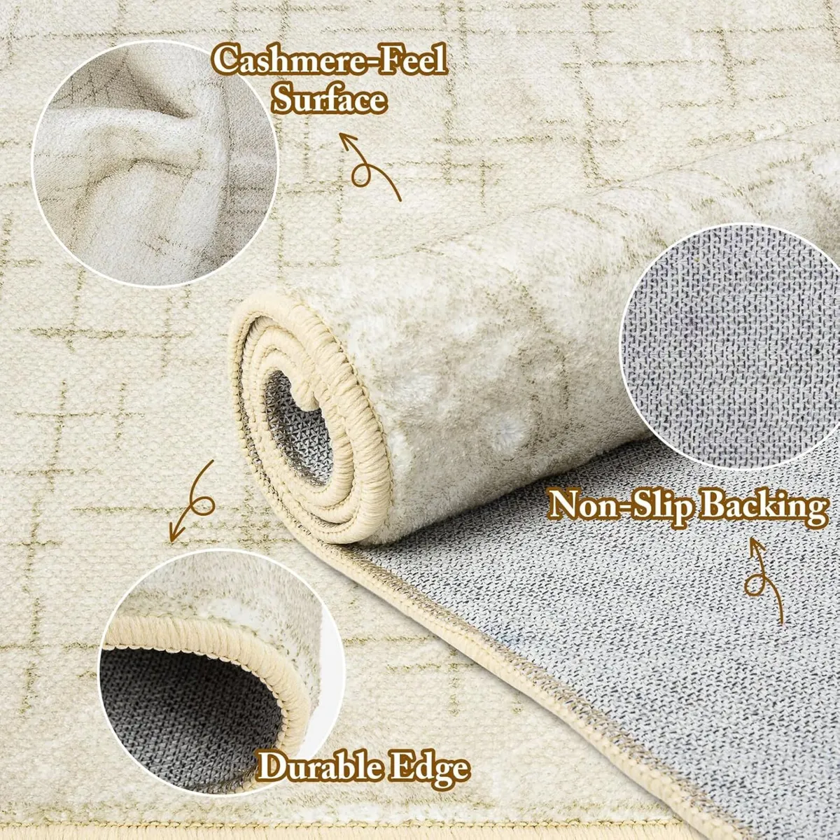 Extra Large Area Rug for Living Room Cream - Image 3