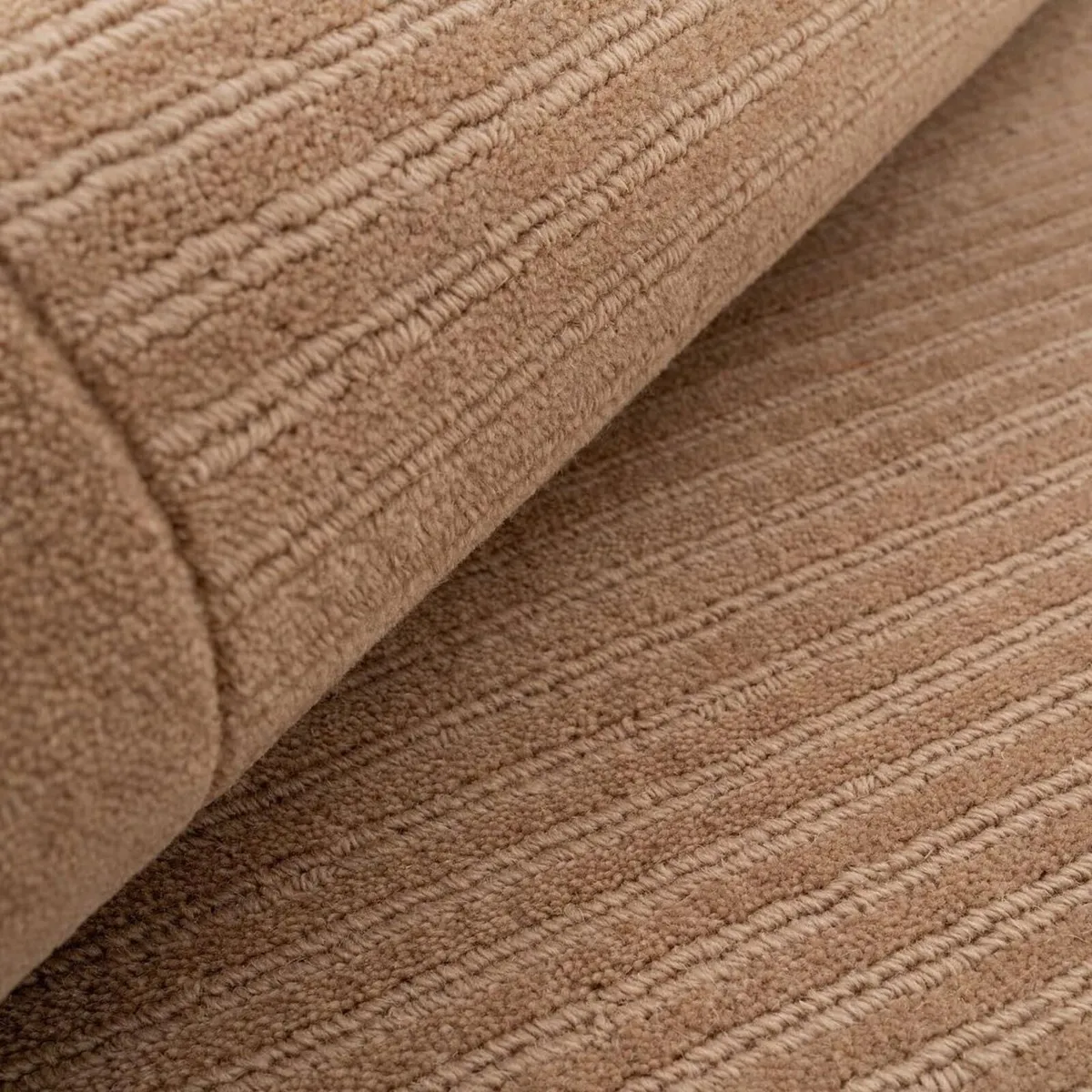 Beige Rug 100% Wool Thick Scandi Cosy Living Room - Image 3