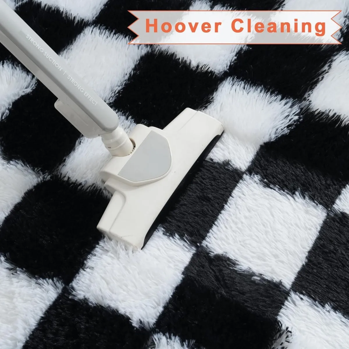 Checkered Rugs Living Room 6.56'x9.84' Super Soft - Image 4