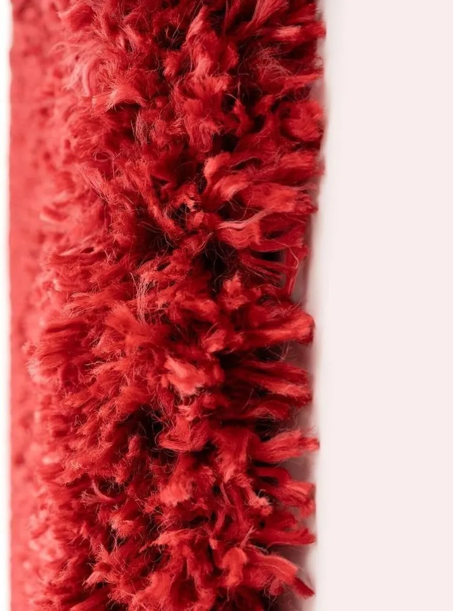 Super Soft Shaggy Red Living Room Area Rugs - Image 2