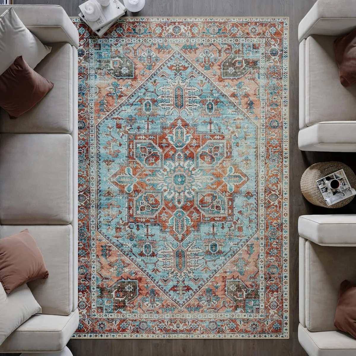 Machine Washable Rug 200x290cm 75% Recycled - Image 1