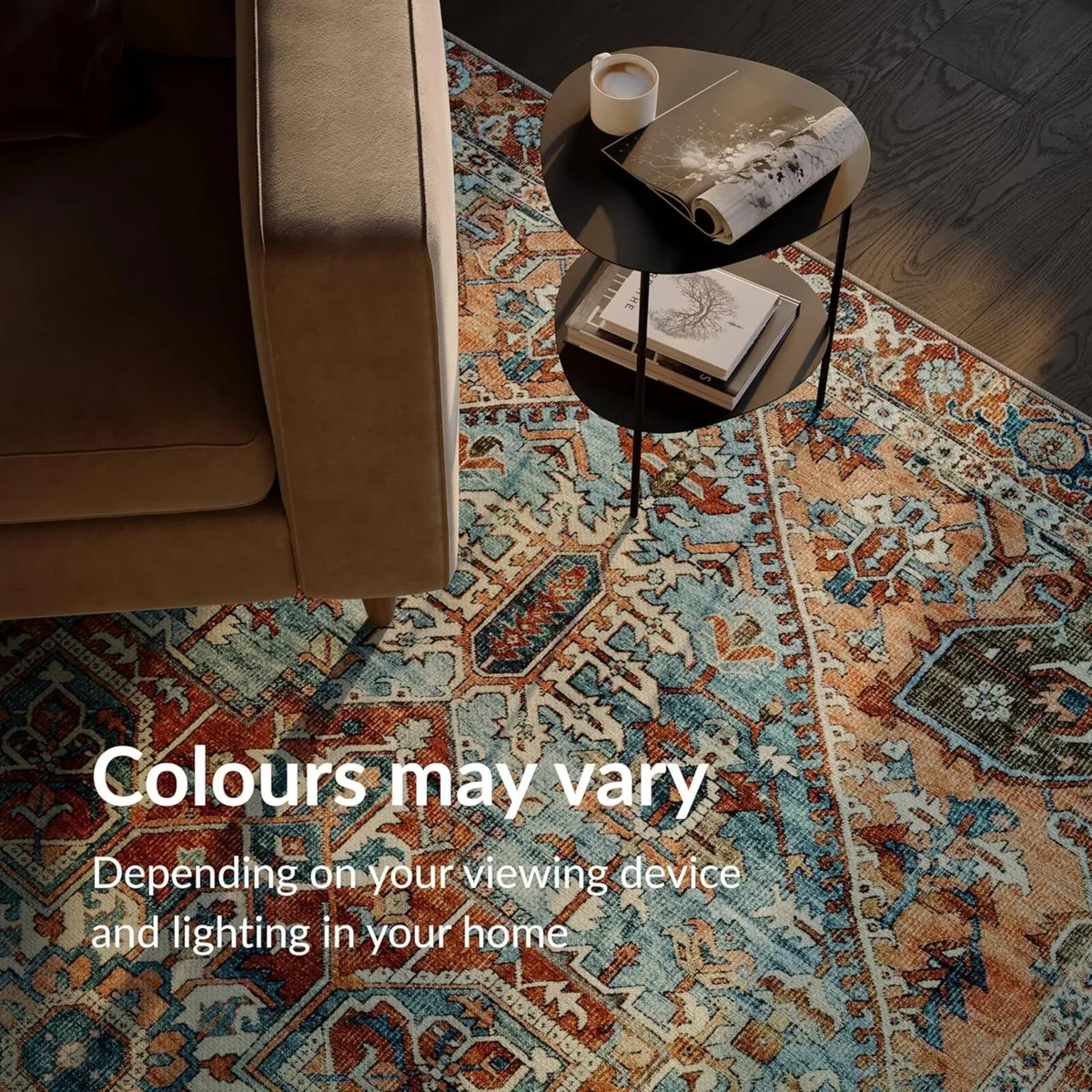 Machine Washable Rug 200x290cm 75% Recycled - Image 4