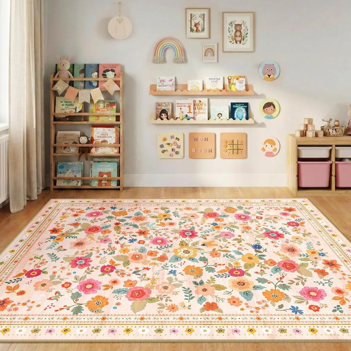Machine Washable Rug 150x210 cm Non-Slip Low Pile - Image 1