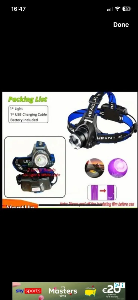 Tools . Work lamp. Head light . Torch - Image 3