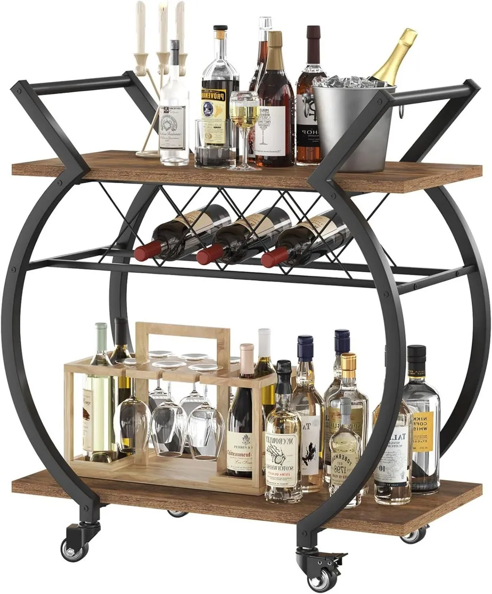 Drinks Trolley Bar Cart for Kitchen Beverage - Image 1