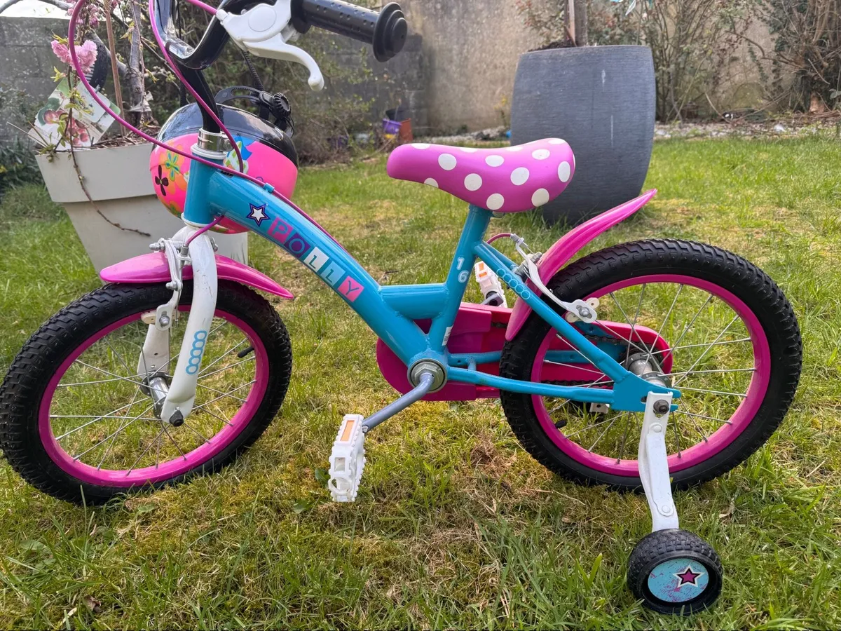 Girls 16” Bike with Stabilisers - Image 1