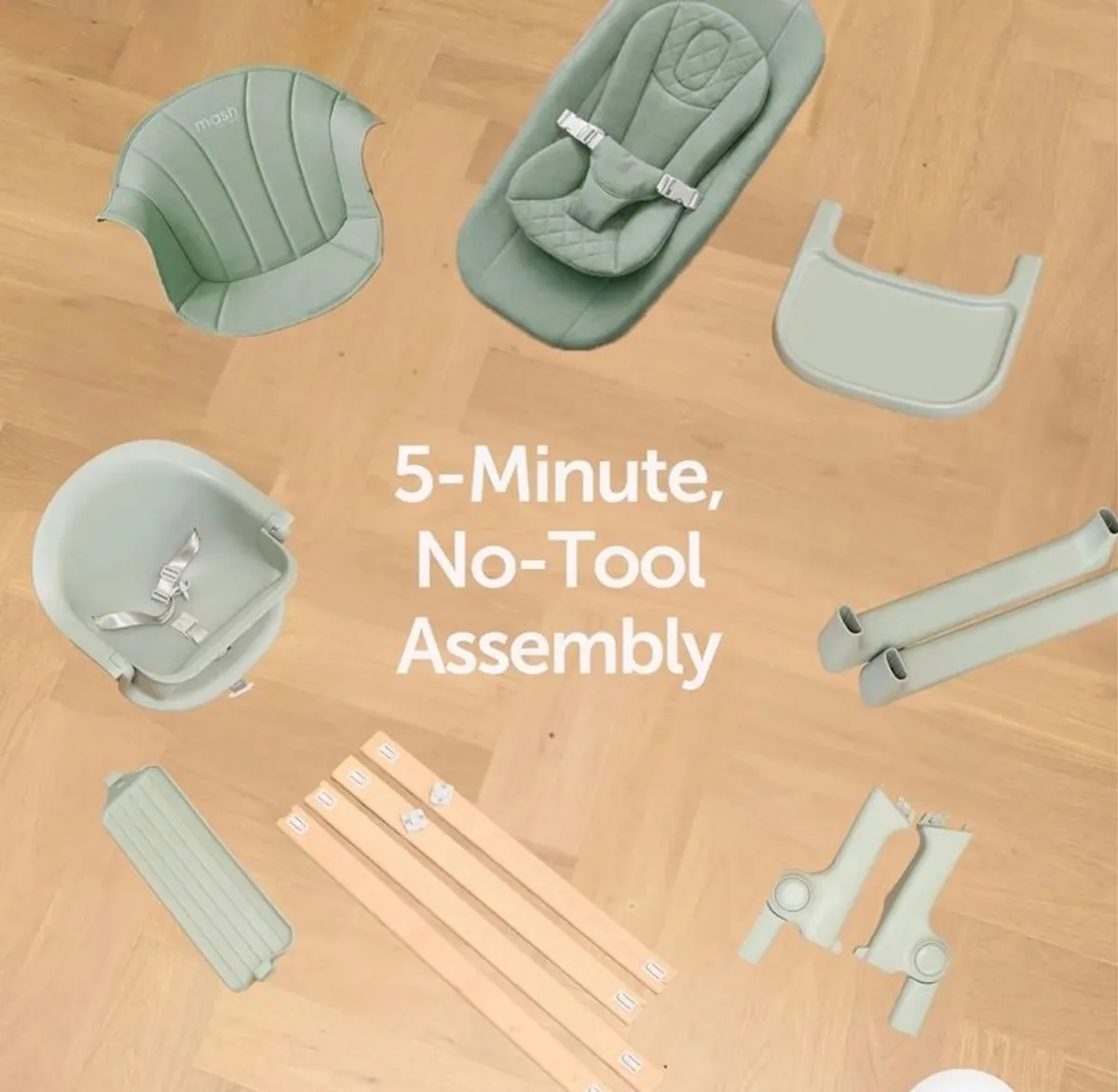 Baby Elegance Highchair with Newborn Seat attachment! - Image 2