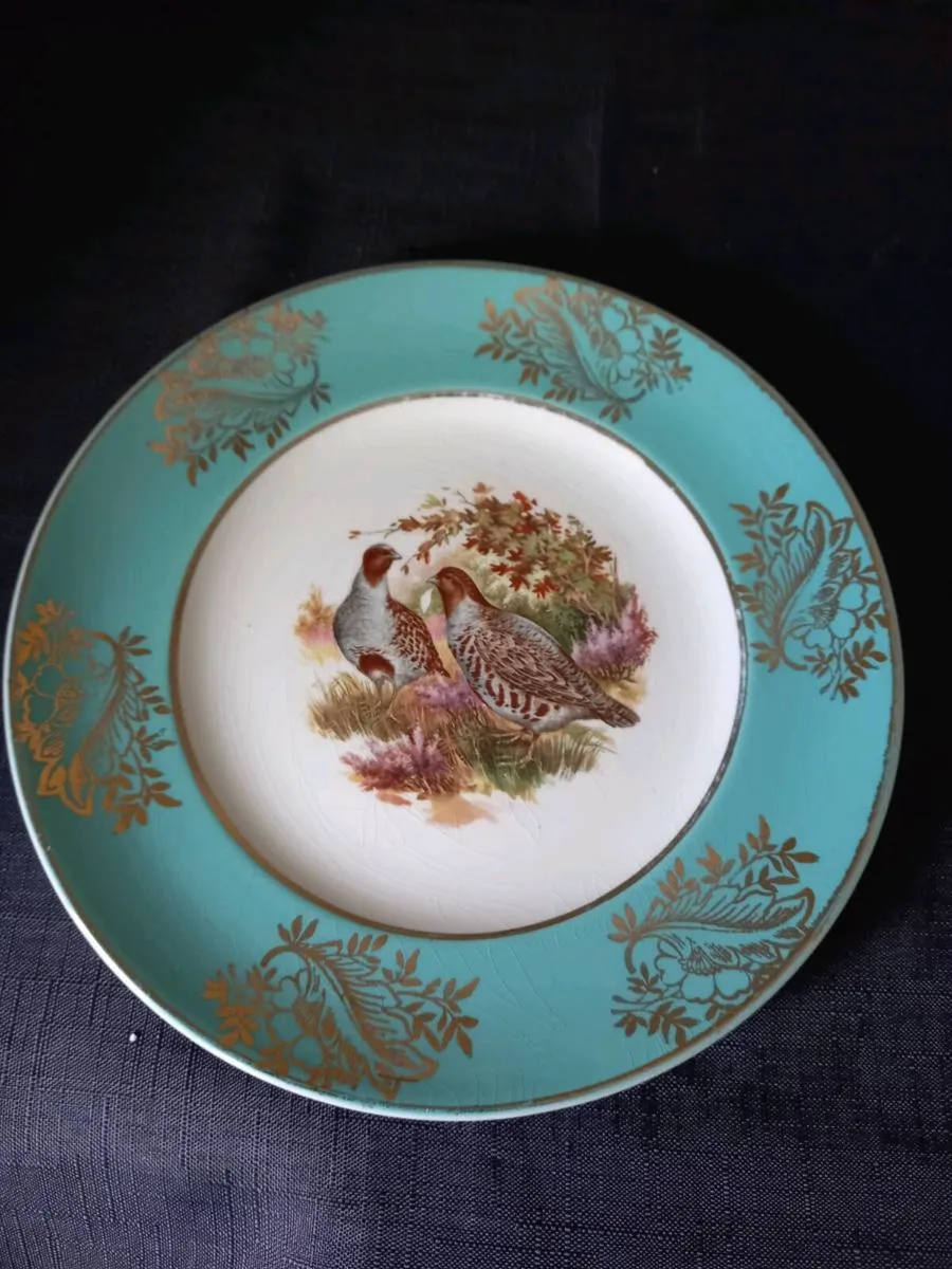 Turquoise Colour Quail Bird Plate - Image 1