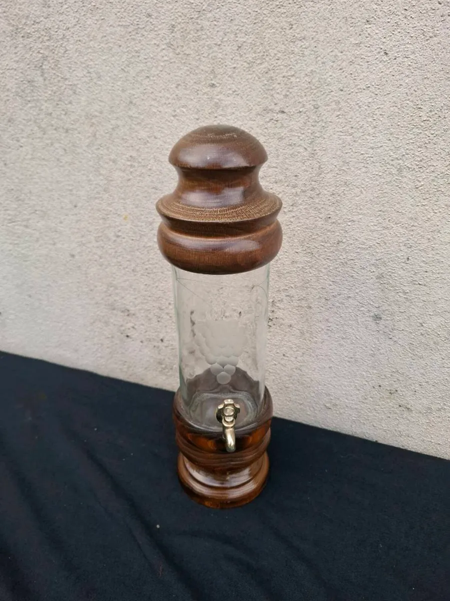 Vintage glass water fountain bottle
