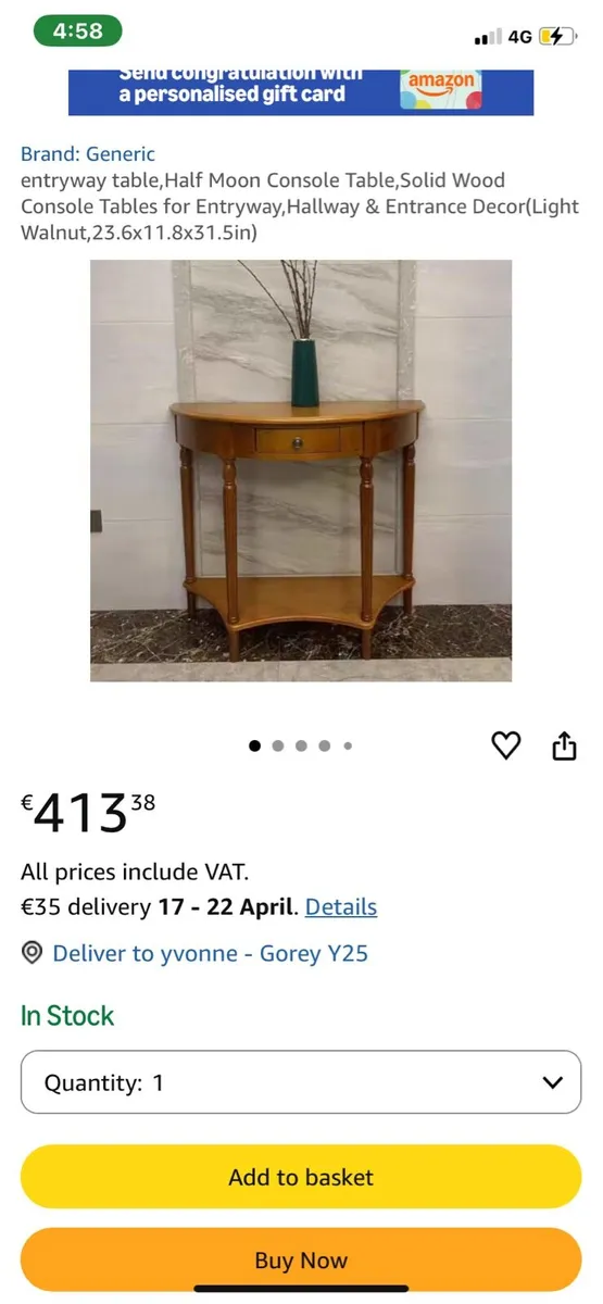 Beautiful occasional table excellent condition - Image 2