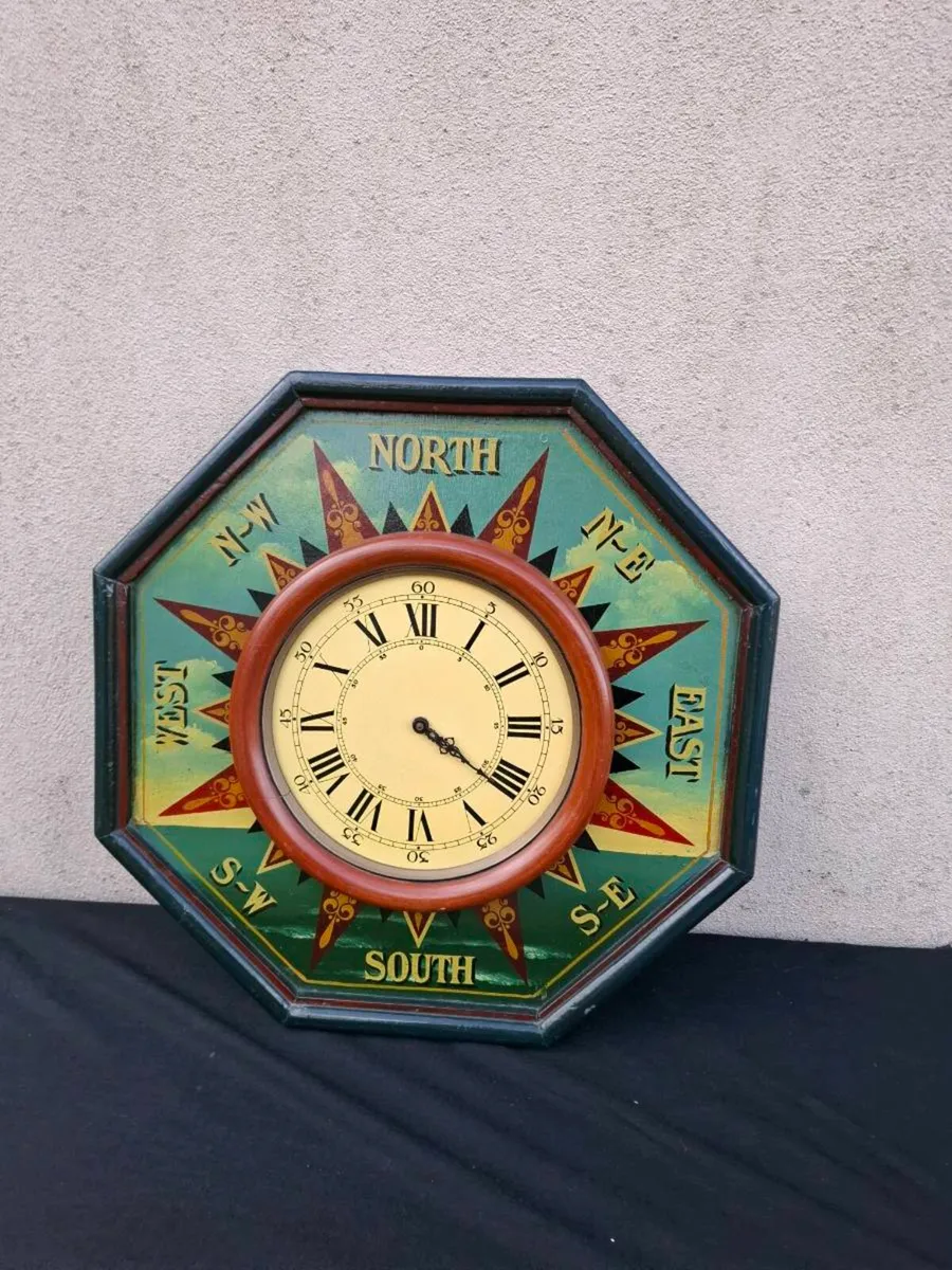 56cm by 56cm large country corner clock