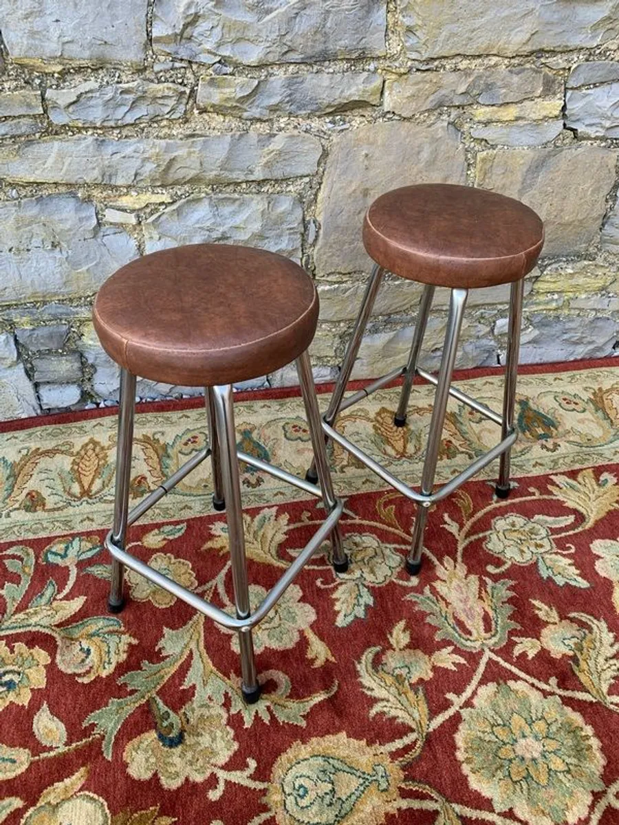 Pair of Industrial Style Bar Stools. - Image 3