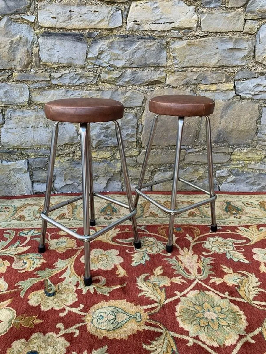 Pair of Industrial Style Bar Stools. - Image 4