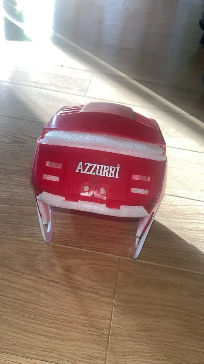 Oldstyle red azzurri hurling helmet - Image 1