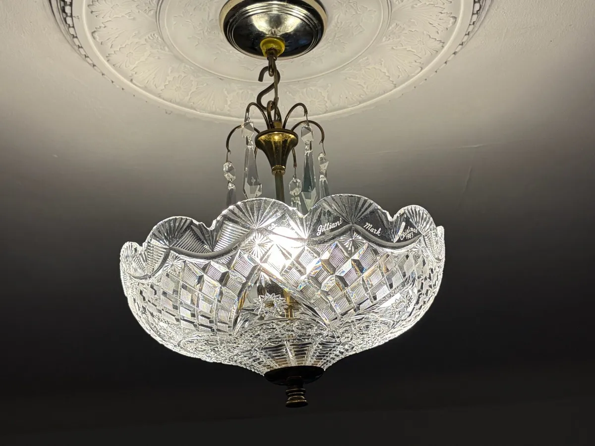 Waterford crystal up lighting chandelier - Image 1