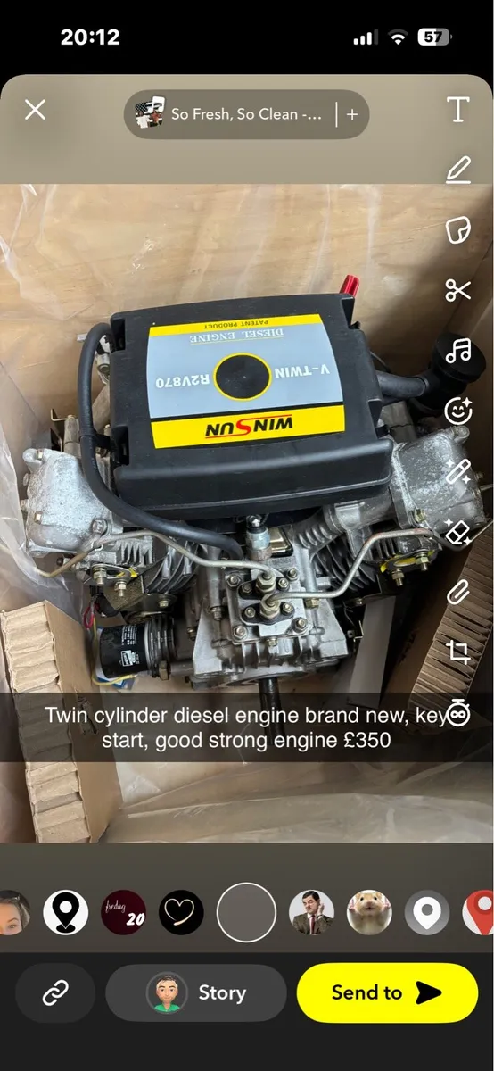 Diesel twin cylinder engine - Image 1