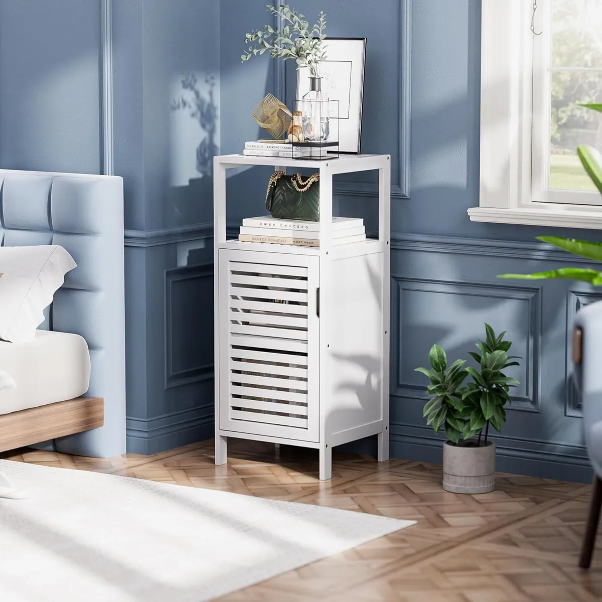 Bamboo Bathroom Storage Cabinet 4 Tier Small - Image 2