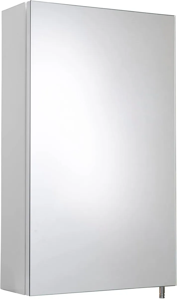 Cullen White Stainless Steel Bathroom Mirror - Image 1
