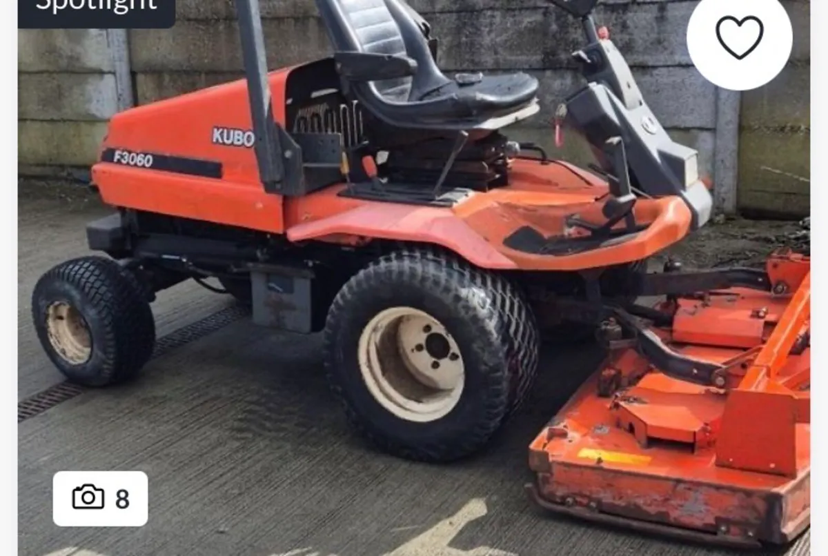 WANTED!! Kubota front deck ride on lawnmower - Image 1