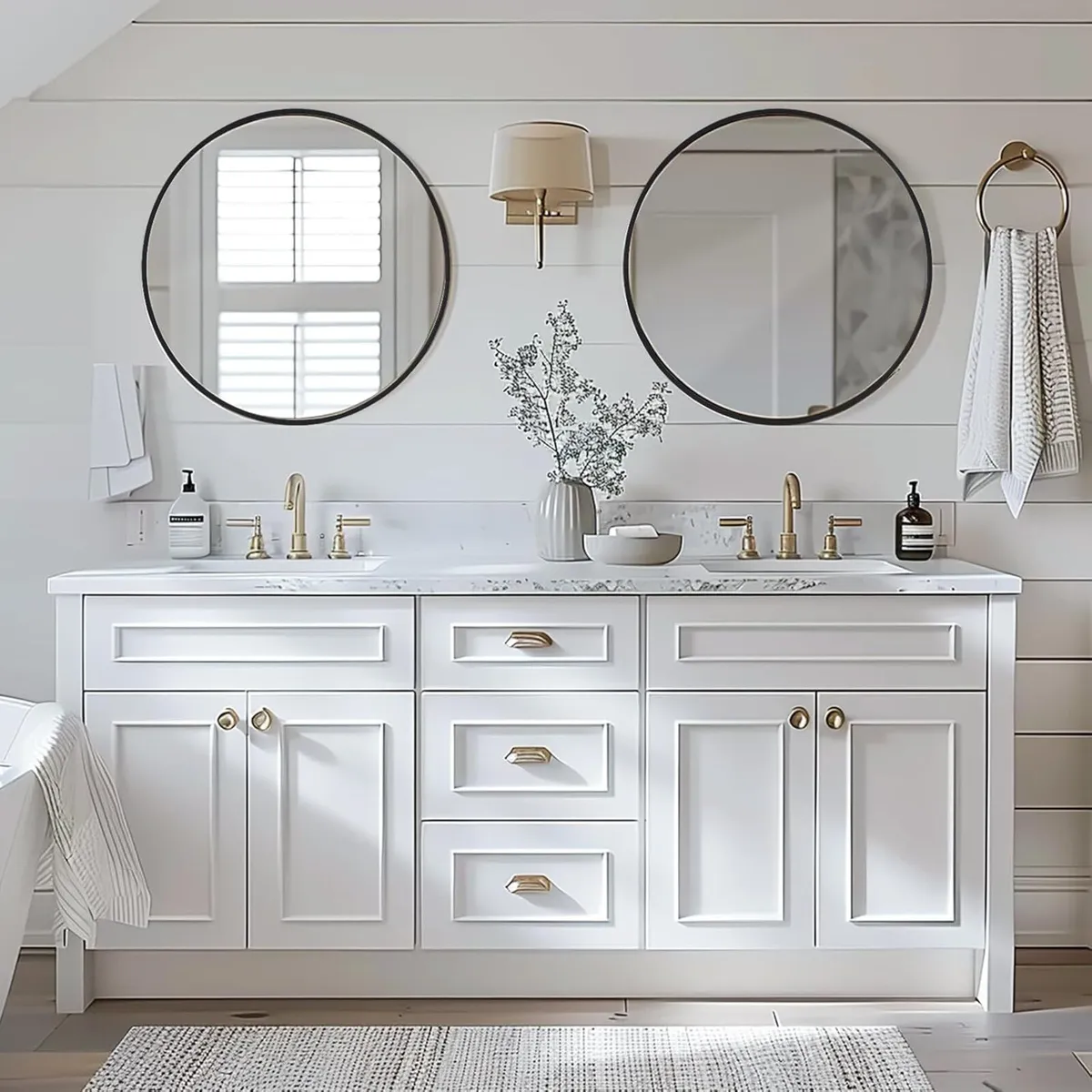 Round Wall Mirror 60x60 CM Circle Wall-Mounted - Image 3