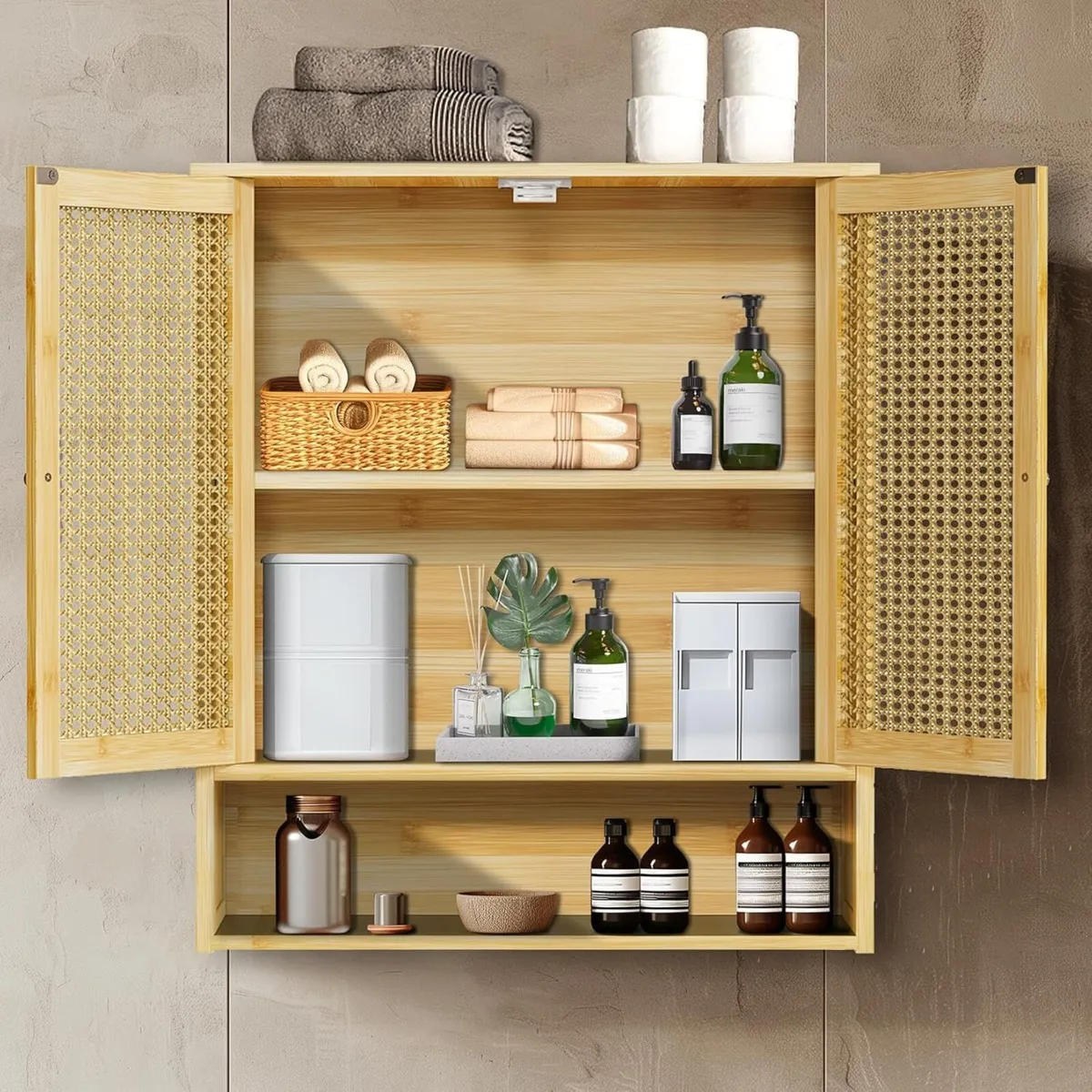 Bathroom Wall Cabinet: Wooden Storage Cupboard - Image 3