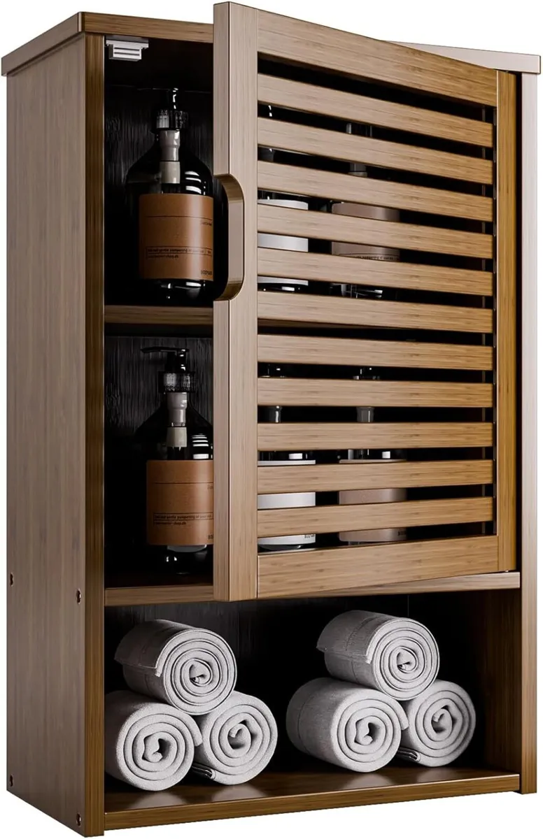 Medicine Cabinet Wall Hanging with Adjustable - Image 1