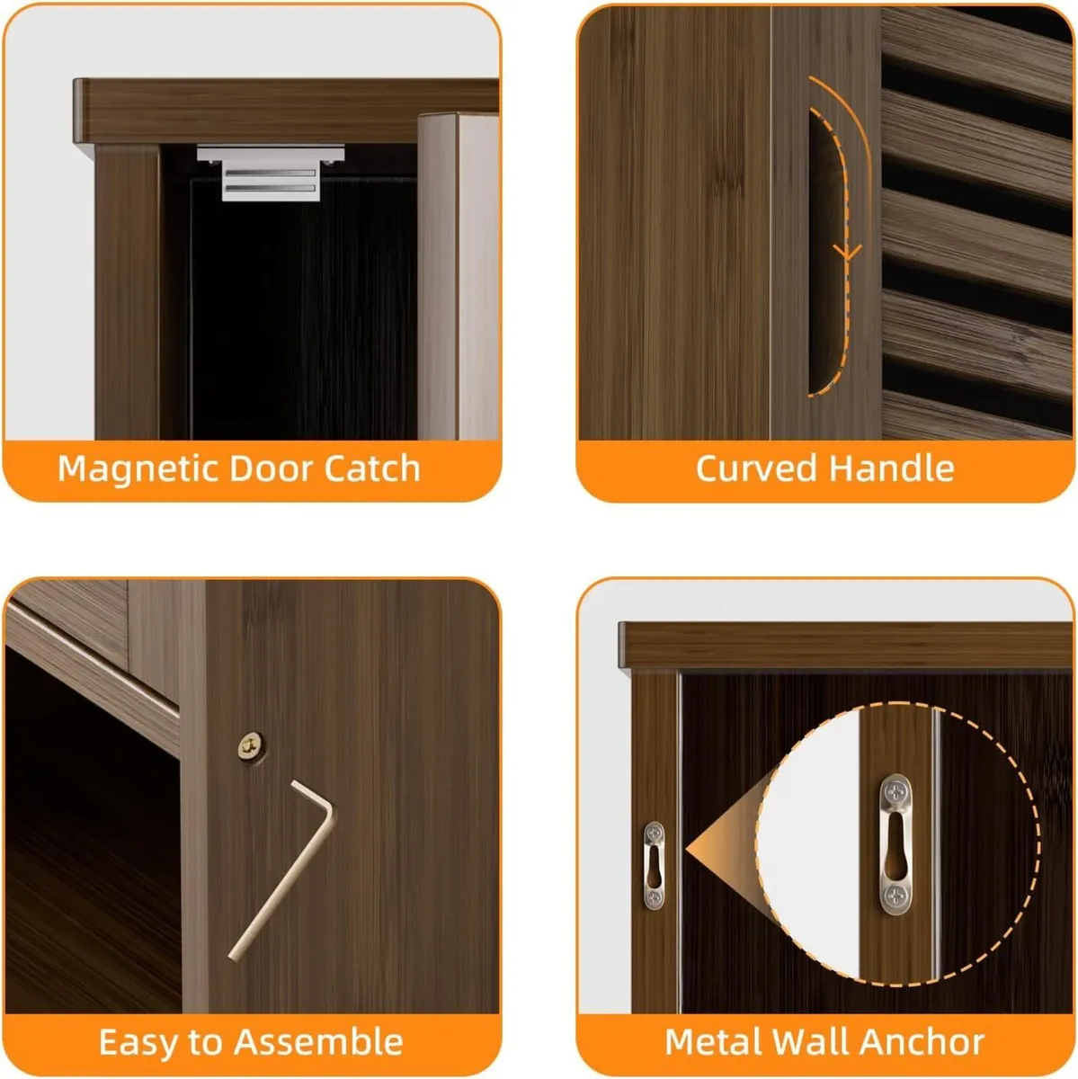 Medicine Cabinet Wall Hanging with Adjustable - Image 4